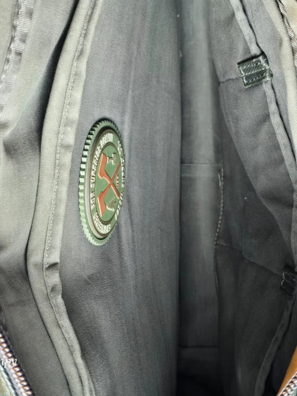 Fossil Supply Co. Vintage Green Canvas & Leather Messenger Bag